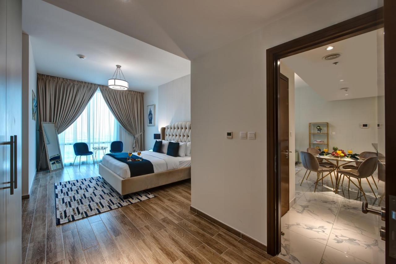 Durrani Homes - Lux 1Br At Al Habtoor Amna Tower Dubai Bagian luar foto